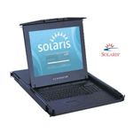 オースティンヒューズ 1U SUN 19インチLCDモニター 104キーキーボード ドロアー タッチパッドマウス 8ポート Matrix-KVMスイッチ 2コンソール IPユーザー1 S119-MIP813E