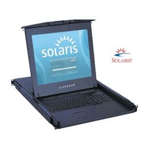 オースティンヒューズ 1U SUN 19インチLCDモニター 104キーキーボード ドロアー トラックボールマウス 16ポート Cat6 Matrix-KVMスイッチ 4コンソール IPユーザー2 S119-MUIP1624B