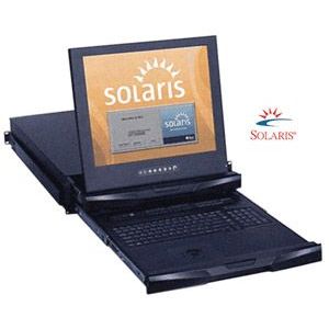 オースティンヒューズ 2U SUN 17インチLCDモニター 104キーキーボード ドロアー タッチパッドマウス 32ポート Cat6 KVMスイッチ S217-U3202E