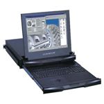 オースティンヒューズ 2U 19インチLCDモニター 106キーキーボード ドロアー タッチパッドマウス 32ポート Cat6 Matrix-KVMスイッチ 4コンソール IPユーザー2 ショート RKP2419-MUIP3224NE