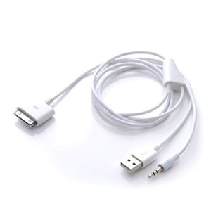 プレアデスシステムデザイン MacGizmo 3 in 1 Multifunction Cable for iPhone/iPod White MG31MC-WT