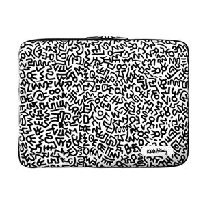 プレアデスシステムデザイン Case Scenario KEITH HARING Canvas Sleeve with Zip for MacBook Pro 13 Graffiti Print Black KH-MPB13-C-GPBK