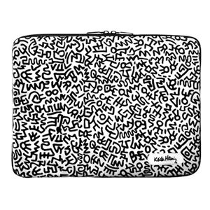 プレアデスシステムデザイン Case Scenario KEITH HARING Canvas Sleeve with Zip for MacBook Pro 15 Graffiti Print Black KH-MPB15-C-GPBK