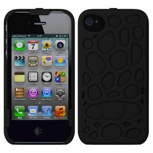 プレアデスシステムデザイン Freshfiber Double Cap Pebble for iPhone 4S/4 Graphite Black FF-74181501