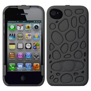 プレアデスシステムデザイン Freshfiber Double Cap Pebble for iPhone 4S/4 Grey FF-74181504