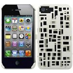 プレアデスシステムデザイン Freshfiber Mondriaan with credit card slot for iPhone 4S/4 Stone White FF-74091502