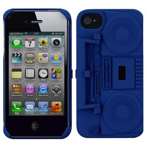 プレアデスシステムデザイン Freshfiber Boombox for iPhone 4S/4 Blue FF-74211505