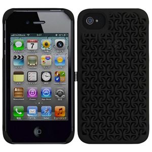 プレアデスシステムデザイン Freshfiber Maille for iPhone 4S/4 Graphite Black FF-74241501