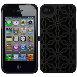 プレアデスシステムデザイン Freshfiber Double Fence for iPhone 4S/4 Graphite Black FF-74271501