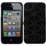 プレアデスシステムデザイン Freshfiber Double Fence for iPhone 4S/4 Graphite Black FF-74271501