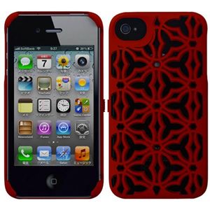 プレアデスシステムデザイン Freshfiber Double Fence for iPhone 4S/4 Red FF-74271506