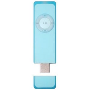 パワーサポート iPod shuffle シリコーンジャケットsetクリアブルー FJ-17