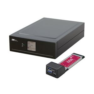 ラトックシステム メモリ液晶付きUSB3.0 3.5インチHDDケース USB3.0ExpressCardセット RS-EC3MEX-U3