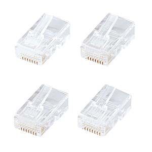 サンワサプライ RJ?45コネクタ（単線用／10個） ADT-RJ45-10L