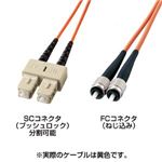 サンワサプライ 光ファイバケーブル(FC-SC/3m) HKB-CF1W-3