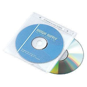 サンワサプライ CD/DVD用不織布ケース(120枚セット・ホワイト) FCD-FR120WH