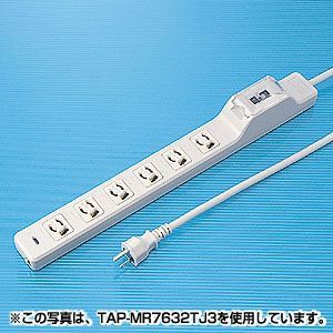 サンワサプライ 15A　漏電ブレーカータップ TAP-MR7634TJ5