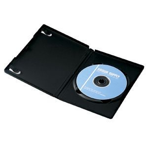 サンワサプライ DVDトールケース(1枚収納) ブラック DVD-N1-10BK