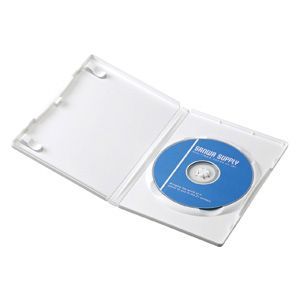 サンワサプライ DVDトールケース(1枚収納) ホワイト DVD-N1-10WH