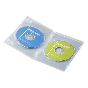 サンワサプライ DVDトールケース(2枚収納) クリア DVD-N2-10C