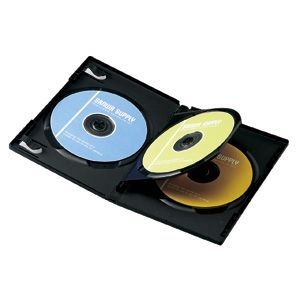 サンワサプライ DVDトールケース(3枚収納) ブラック DVD-N3-10BK