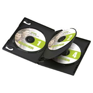 サンワサプライ DVDトールケース(4枚収納) ブラック DVD-N4-03BK