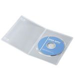 サンワサプライ スリムDVDトールケース(1枚収納) クリア DVD-U1-10C