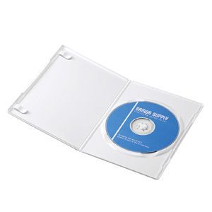 サンワサプライ スリムDVDトールケース(1枚収納) ホワイト DVD-U1-10WH