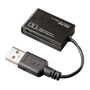 サンワサプライ USB2.0 カードリーダライタ (ブラック) ADR-MCSDU2BK