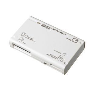 サンワサプライ USB2.0 マルチカードリーダライタ(ホワイト) ADR-MLT25W