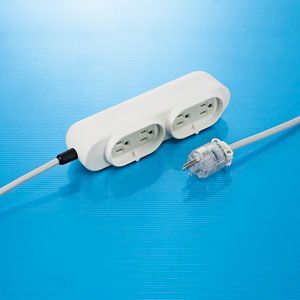 サンワサプライ 病院用タップ 4個口 TAP-MR7548T3