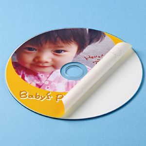 サンワサプライ インクジェットDVD/CDラベル(内径24mm・マット) LB-CDR002N