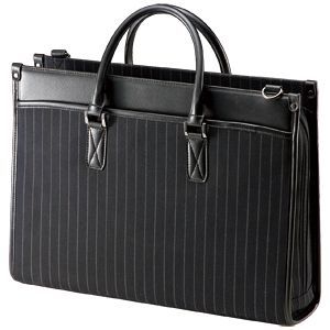 サンワサプライ ストライプPCバッグ(シングル) BAG-C32BK - 拡大画像