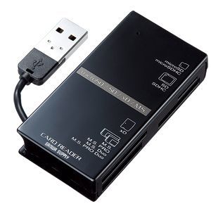 サンワサプライ USB2.0 カードリーダー ブラック ADR-CML3BK