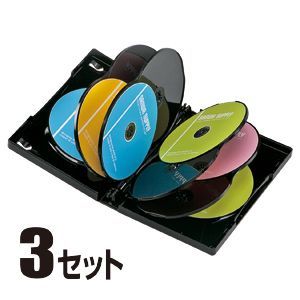 サンワサプライ DVDトールケース(10枚収納) ブラック DVD-W10-03BK