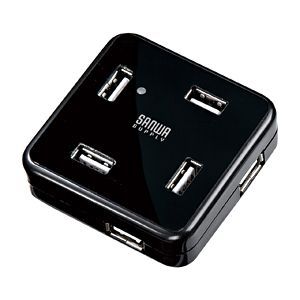 サンワサプライ USB2.0ハブ(ブラック) USB-HUB250BK