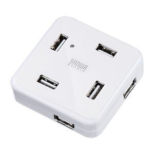 サンワサプライ USB2.0ハブ(ホワイト) USB-HUB250W