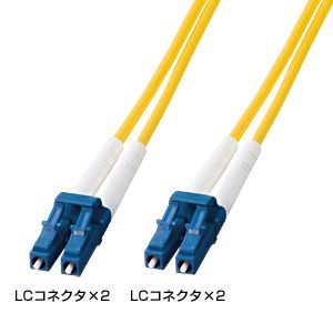 サンワサプライ 光ファイバケーブル 1m HKB-LCLC1-01L