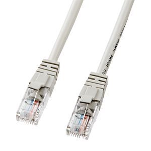 サンワサプライ エンハンスドカテゴリ5LANケーブル ライトグレー 10m LKB5Y-10