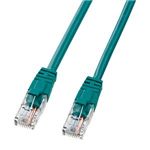 サンワサプライ エンハンスドカテゴリ5LANケーブル グリーン 10m LKB5Y-10G