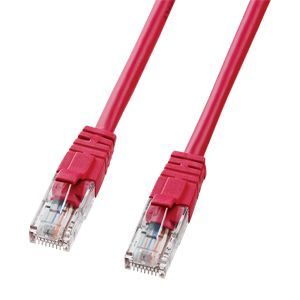 サンワサプライ エンハンスドカテゴリ5LANケーブル レッド 10m LKB5Y-10R