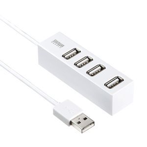 サンワサプライ 磁石付き4ポートUSB2.0ハブ(ホワイト) USB-HUB252W