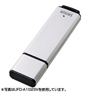 サンワサプライ USB2.0 メモリ 16GB シルバー UFD-A16G2SVK