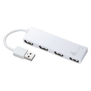 サンワサプライ 4ポートUSB2.0ハブ(ホワイト) USB-HCH407W