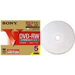 ソニー 録画用書換型 DVD-RW 120分(6倍速対応/ホワイトプリンタブル)5枚パック 5DMW12HPS6