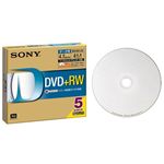 ソニー データ用書換型 DVD+RW 4.7GB(4倍速対応/ホワイトプリンタブル)5枚パック 5DPW47HPS