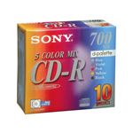 ソニー データ用追記型 CD-R 700MB(48倍速対応/カラーMIX)10枚パック 10CDQ80EXS