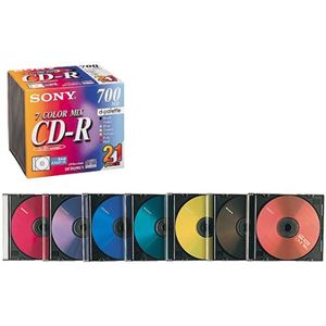 ソニー CD-R 21枚組 700MB 7色カラーミックスモデル 21CDQ80EX