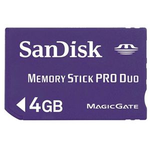 サンディスク MemoryStick Pro Duo 4GB SDMSPD-4096-J95