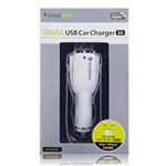 トリニティ 2ポートUSBシガーソケット充電器 2A(ホワイト)(Dual USB Car Charger 2A White) TR-DUCC2A-WT